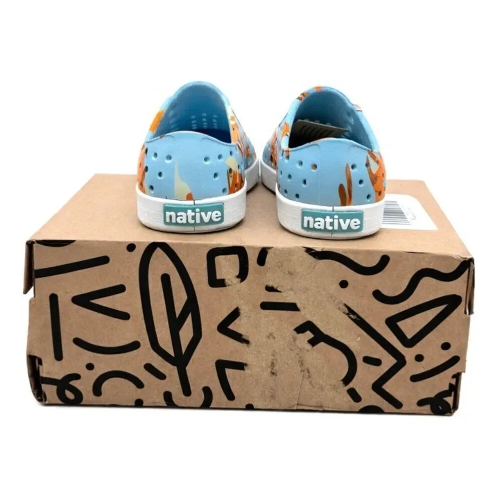 Native Jefferson Toddler Water Shoes C6 Sky Blue Foxtrot Fox EVA Lightweight
